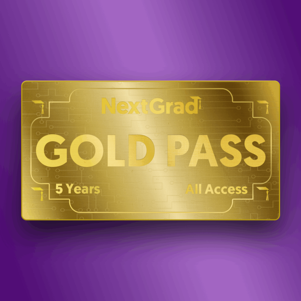The NextGrad Gold Pass NFT:
An NFT that gives any institution unlimited access to one spot on the NextGrad network across all our high schools for five years.