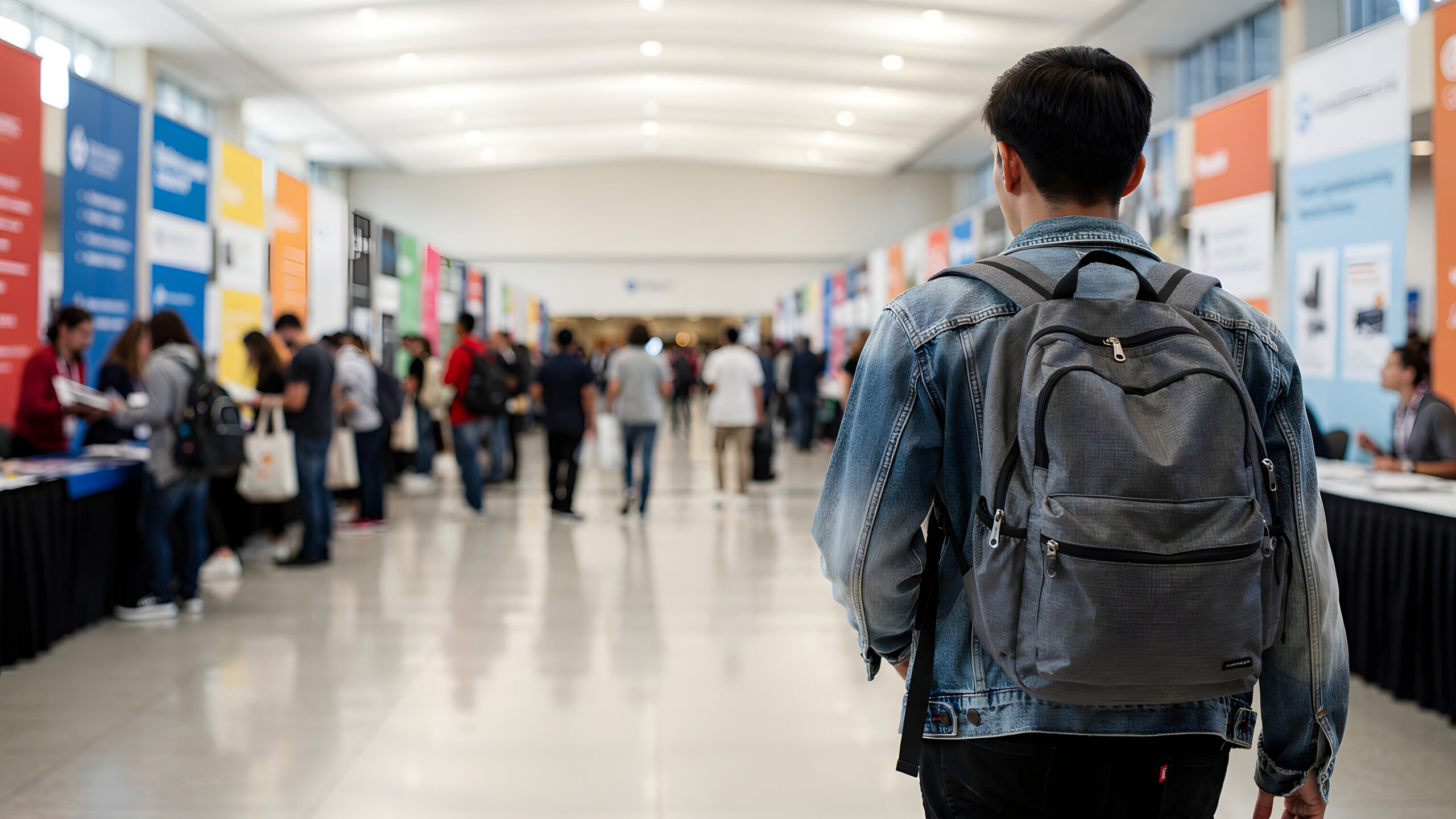 School Job Fair with Internship Booths