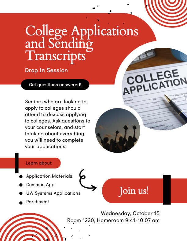 Drop In Session Series 10 2025 College Focus Flyer 1
