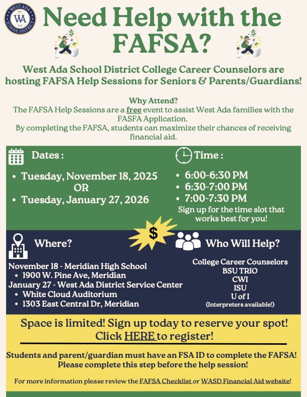 FAFSA PDF with Sign Up Link