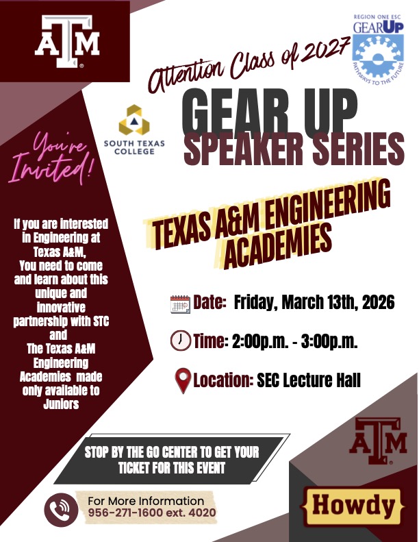 GEAR UP Speaker Series Texas AM 1