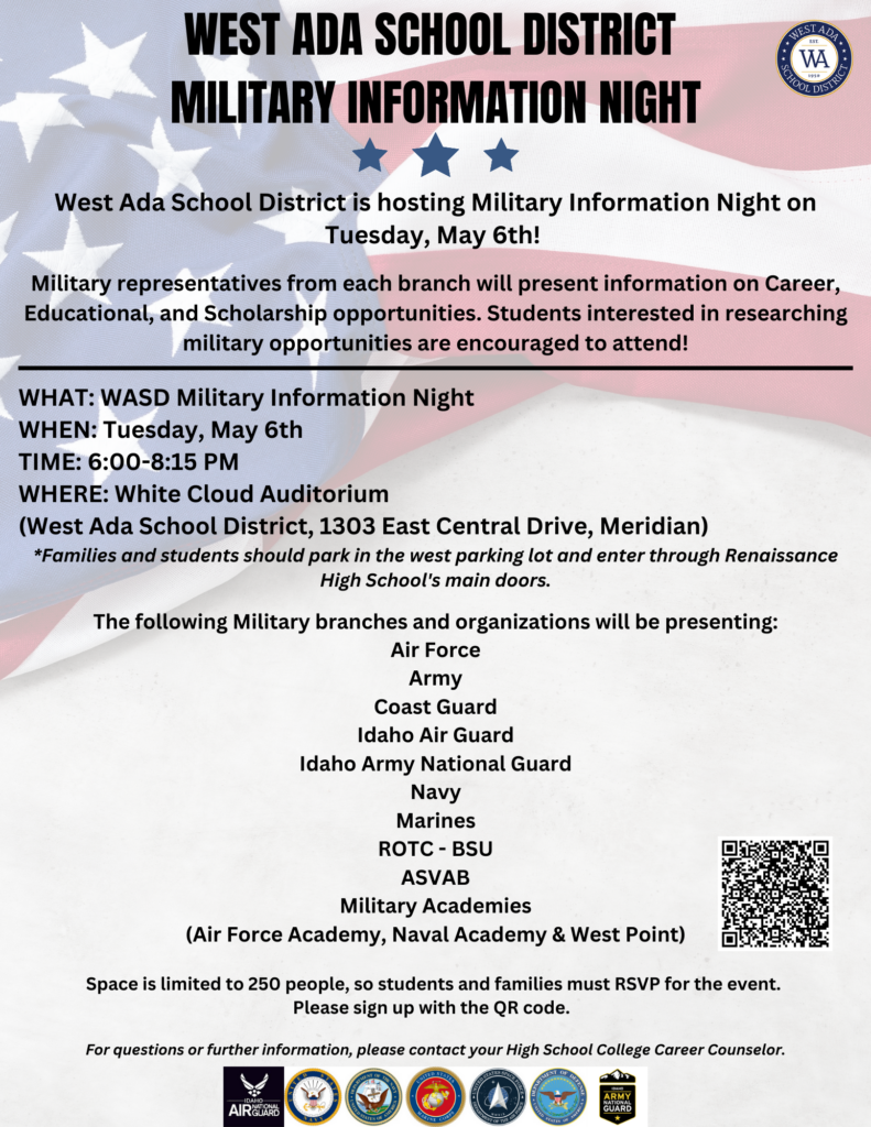 Military Information Night Flyer with QR Code