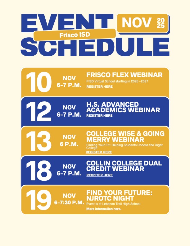 November Events Flyer